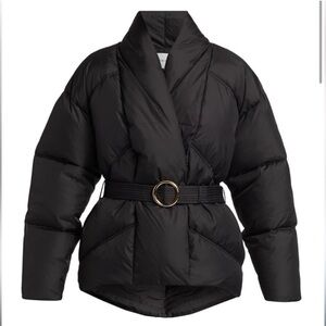 Brand new Frame black belted wrap style puffer jacket